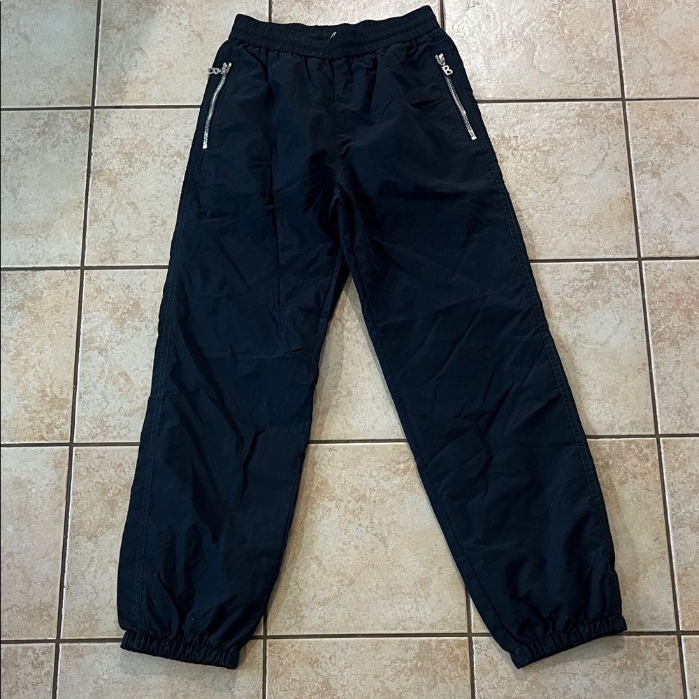 Bogner Black‎ Ski Pants with ‘B’ Zipper Details and Leg Spellout, Sz Medium